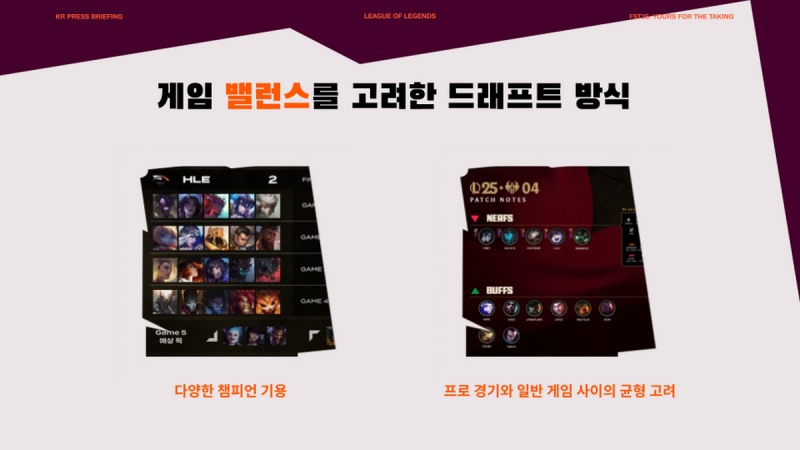 '피어리스 드래프트'의 목적은 프로와 일반 게임의 균형을 맞추기 위함이다(제공=라이엇 게임즈).