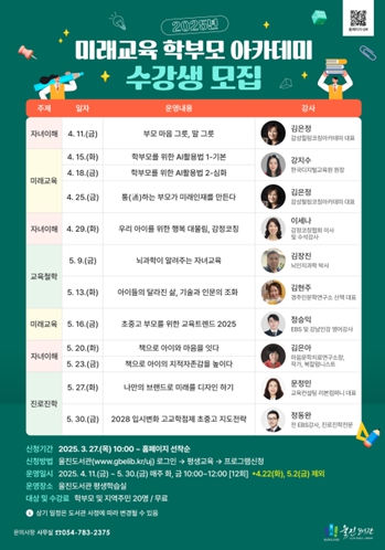 울진도서관, 2025년 미래교육 학부모 아카데미 운영