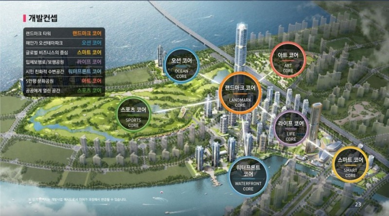 송도 워터프런트 랜드마크 개발컨셉 조감도