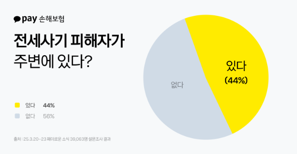 카카오페이손보가 실시한 전세사기 관련 설문조사 그래프 이미지. ⓒ 카카오페이손보
