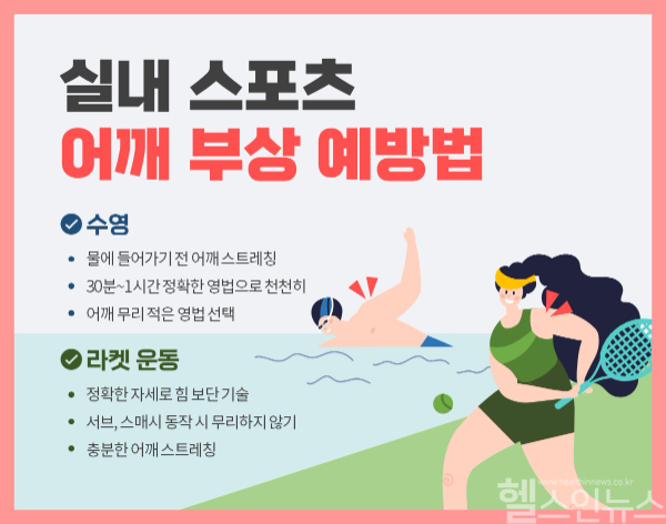 실내 스포츠 어깨 부상 예방법 (힘찬병원 제공)