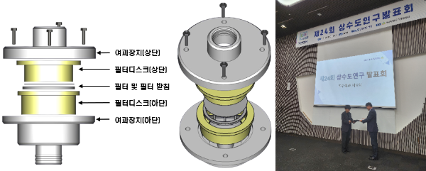 미세플라스틱 시료채취 장치(자체제작),인천상수도사업본부가 환경부 장관상을 수상하고 있다.