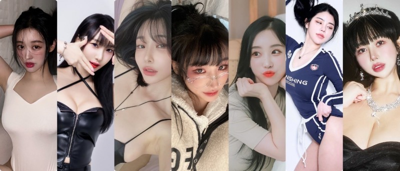 사진=(좌로부터) 인플루언서 서이 다연 그린 태리 시현 로빈 수미