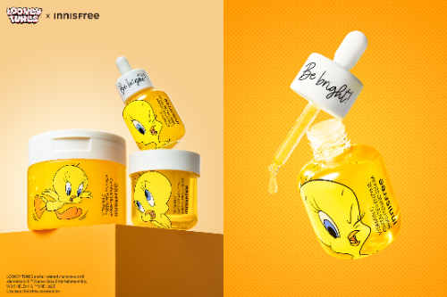 이니스프리가 글로벌 인기 캐릭터 트위티와 협업한 ‘비타민C 트위티 콜라보레이션 에디션’을 선보였다. (이니스프리 제공)