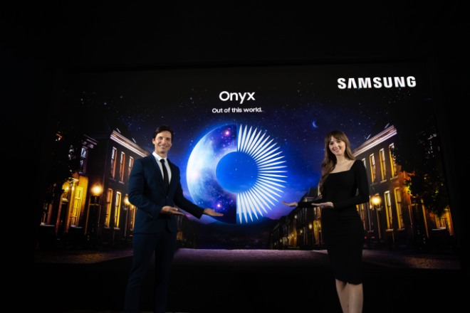 삼성전자는 지난 31일(현지시간) 미국 라스베이거스에서 개막한 세계 최대 영화 산업 박람회 '시네마콘 2025'에 극장 전용 발광다이오드(LED) 스크린 '오닉스'를 공개했다. ⓒ삼성전자