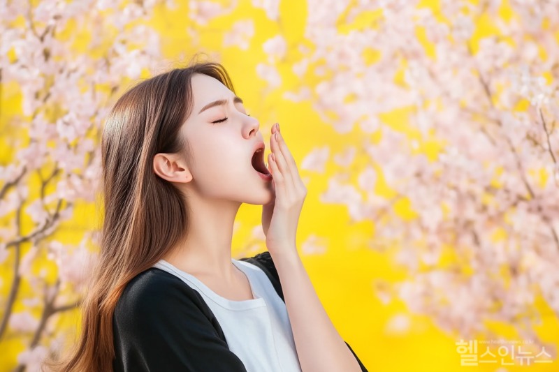 봄철, 계절의 변화에 따라 자주 겪는 증상은 춘곤증, 무기력함, 짜증, 우울, 입맛 없음 등이 있다. (AI생성이미지)