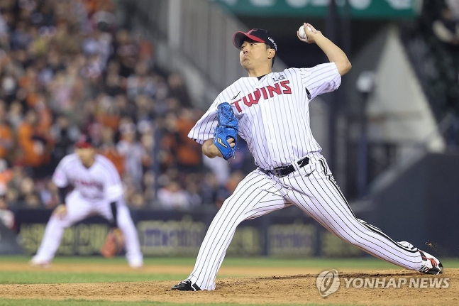 LG 선발 송승기, 7이닝 무실점 괴력투