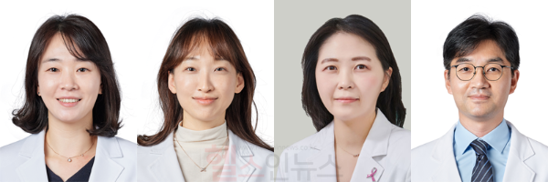 (왼쪽부터) 김선미 중앙대학교병원 정신건강의학과 교수, 김희준 중앙대학교병원 혈액종양내과 교수, 김민균 중앙대학교병원 유방외과 교수, 한덕현 중앙대학교병원 정신건강의학과 교수 (중앙대병원 제공)