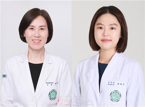 (왼쪽부터) 방은경 이대목동병원 치과치주과 교수, 최희선 이대목동병원 치과치주과 전임의 (이대목동병원 제공)