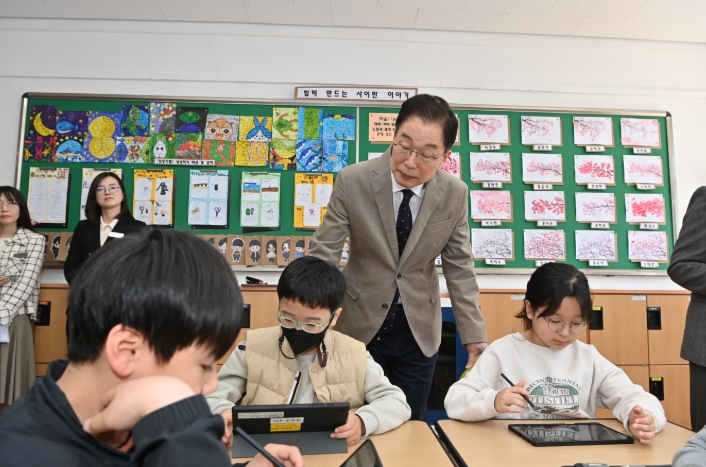 예천초등학교 AI 디지털 교과서 활용 수업 참관