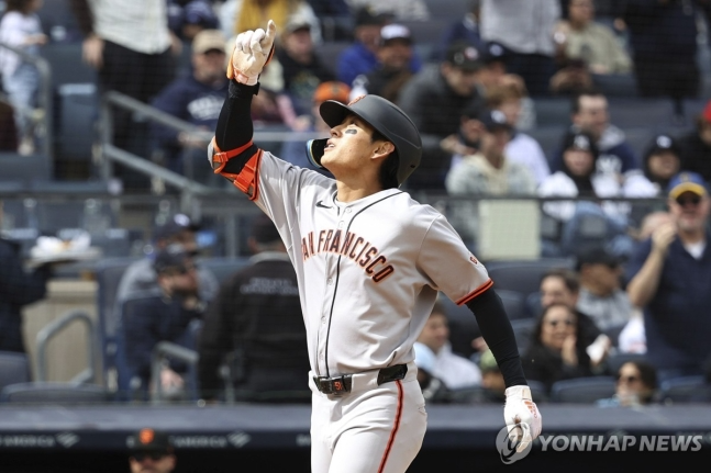 이정후의 홈런 세리머니