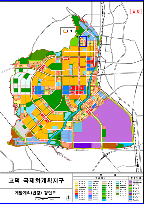 평택 고덕국제화계획지구 위치도