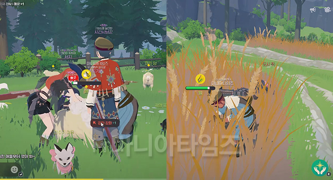 채집 콘텐츠도 제법 흥미로운 요소다. 무엇보다 작업장으로 인해 불편해 지는 요소가 없다. 이미지 출처 : 인게임 화면