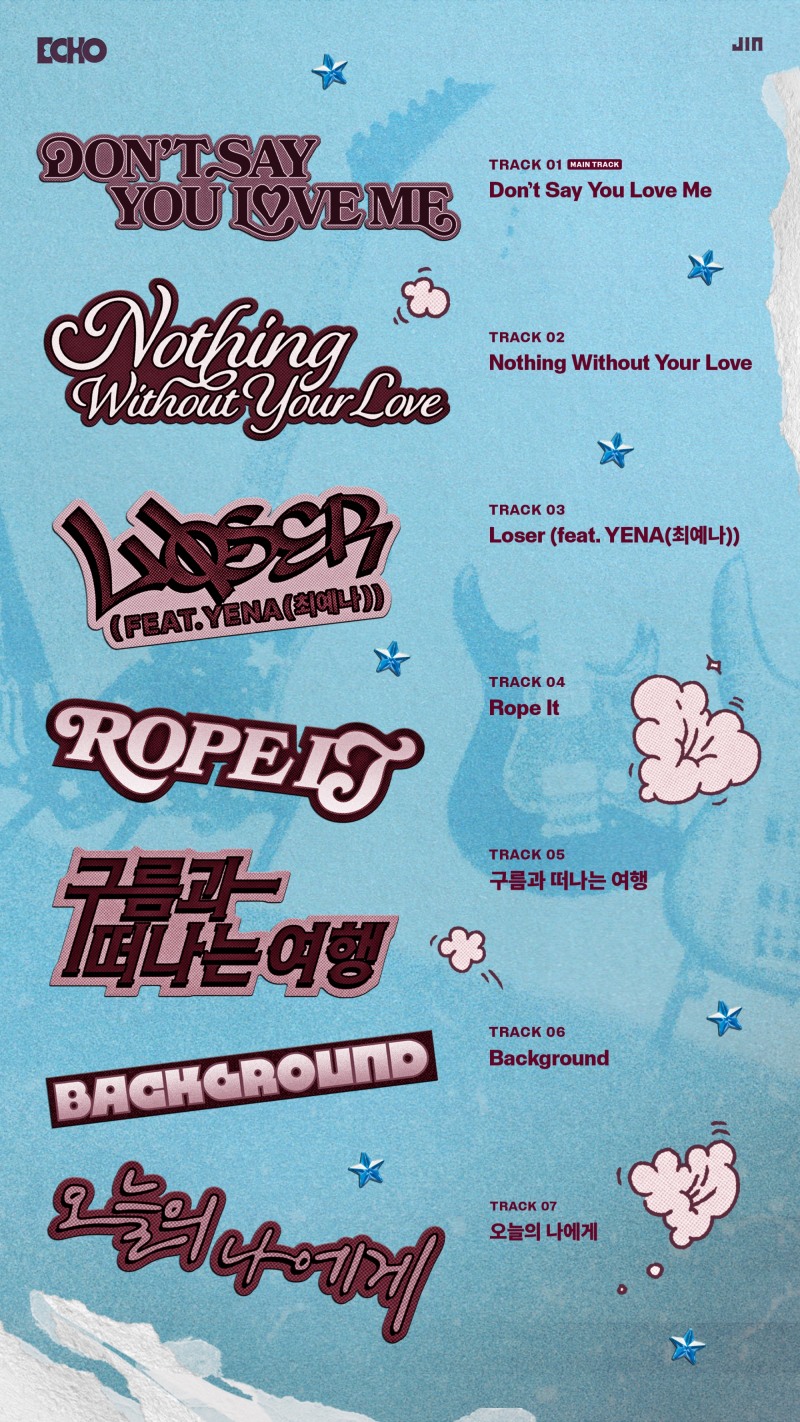 BTS 진, 미니 2집 트랙리스트 공개…타이틀곡은 ‘Don’t Say You Love Me’