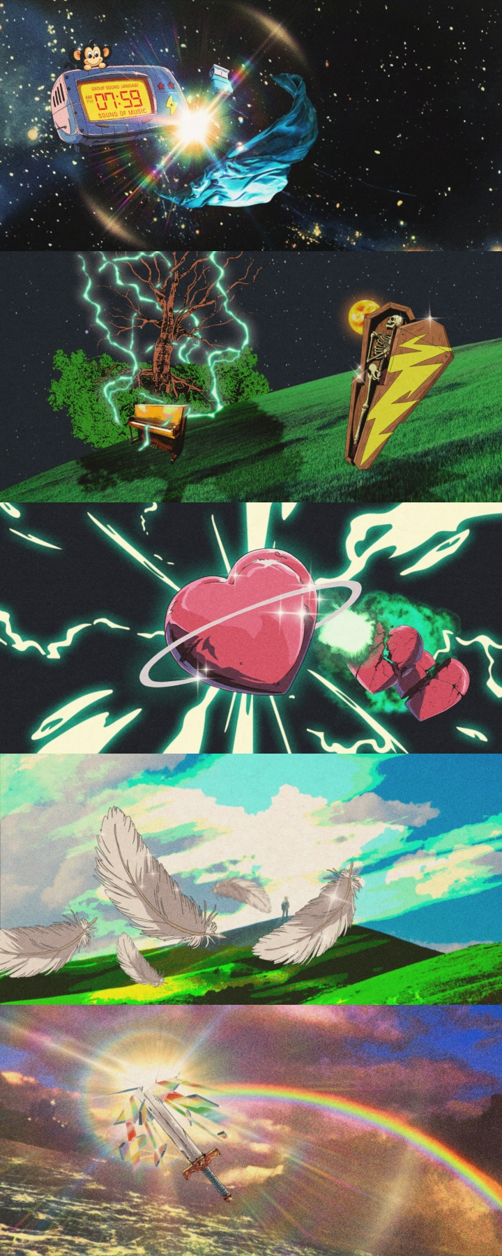 잔나비, 정규 4집 '사운드 오브 뮤직 pt.1' 트랙별 아트워크 공개…장미 한 송이로 상상력 자극