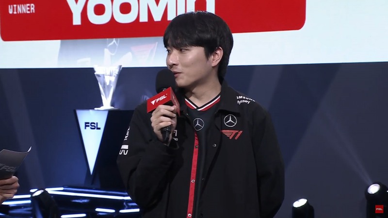 T1 '유민' 김유민(출처=대회 실황 캡쳐).