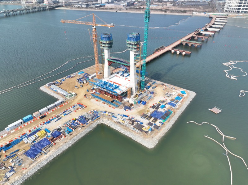 DL이앤씨, 송산~시화 연결도로 ‘첫 상판’ 올렸다