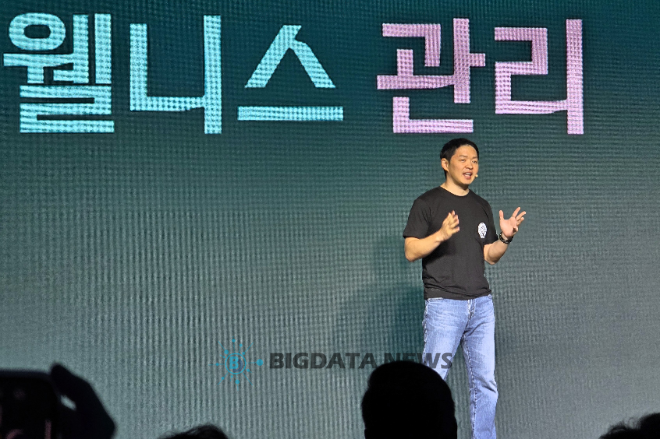 최성환 SK네트웍스 사업총괄 사장이 23일 서울 광진구 그랜드워커힐 서울에서 '나무엑스' 브랜드를 소개하고 있다. =성상영 기자