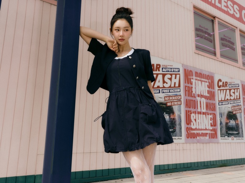 이랜드월드의 여성 SPA 브랜드 미쏘(MIXXO)가 LF의 영 캐주얼 브랜드 질바이질스튜어트(JILL by JILLSTUART)와 손잡고 2025년 봄·여름(25SS) 협업 캠페인 화보를 지난 23일 공개했다. (미쏘 제공)