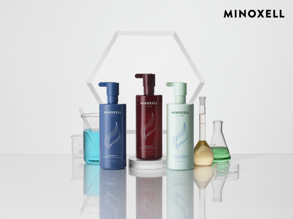 왼쪽부터 댄드러프 스칼프 쿨링 샴푸, 뉴트리션 스칼프 볼륨 샴푸, 포어 클렌징 스칼프 샴푸