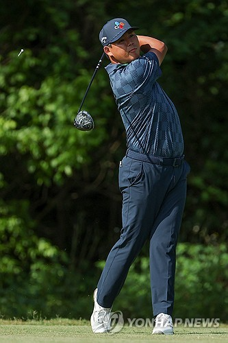 김시우의 경기 모습.