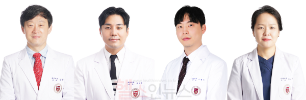 (좌측부터) 김현구·이준희·구병모 고대구로병원 심장혈관흉부외과 교수와 장유진 위장관외과 교수 (고대구로병원 제공)