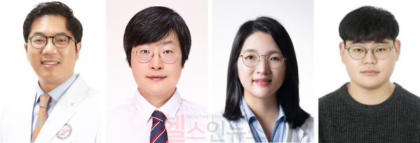 (왼쪽부터) 이석현 한림대강남성심병원 교수, 김동우 한림대성심병원 교수, 손혜주 단국대학교병원 교수, 박세현 한림의대 학생 (한림대강남성심병원 제공)