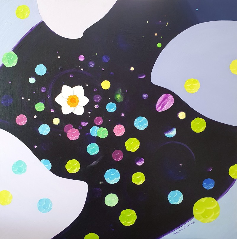 먼저 받은 사랑 2025,Acrylic & oil on linen  80.5×80.5