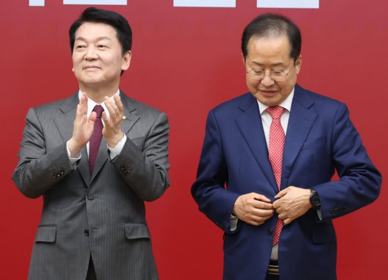 사진: 국민의힘 대선후보 경선에서 탈락한 안철수·홍준표