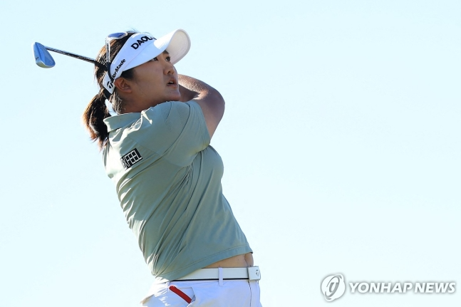 2라운드 때 유해란의 경기 모습