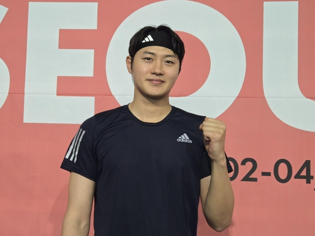 SKT 그랑프리 경기 마치고 인터뷰하는 오상욱