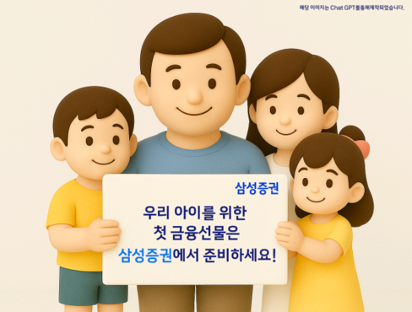 삼성증권이 가정의 달 5월을 맞아 우리 아이를 위한 첫 금융 선물 이벤트를 5월 30일까지 한달간 실시한다. ⓒ 삼성증권