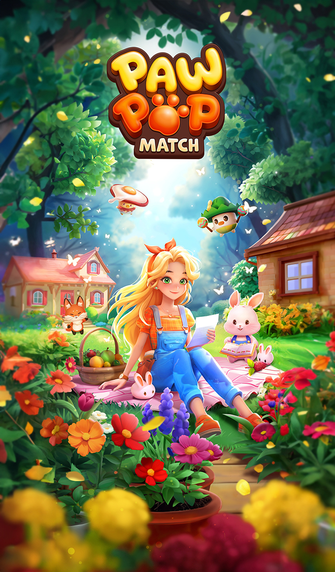 퍼즐 게임 '파우팝 매치' 관련 이미지. 자료 제공 : 컴투스홀딩스