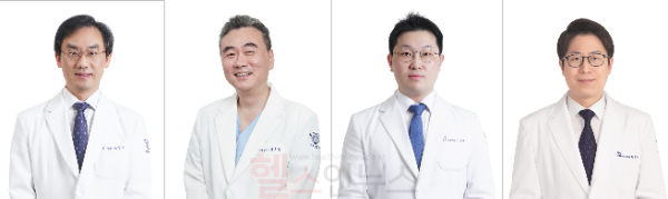 (왼쪽부터) 문상관, 정우상, 권승원, 이한결 경희대한방병원 중풍뇌질환센터 교수 (경희대한방병원 제공)