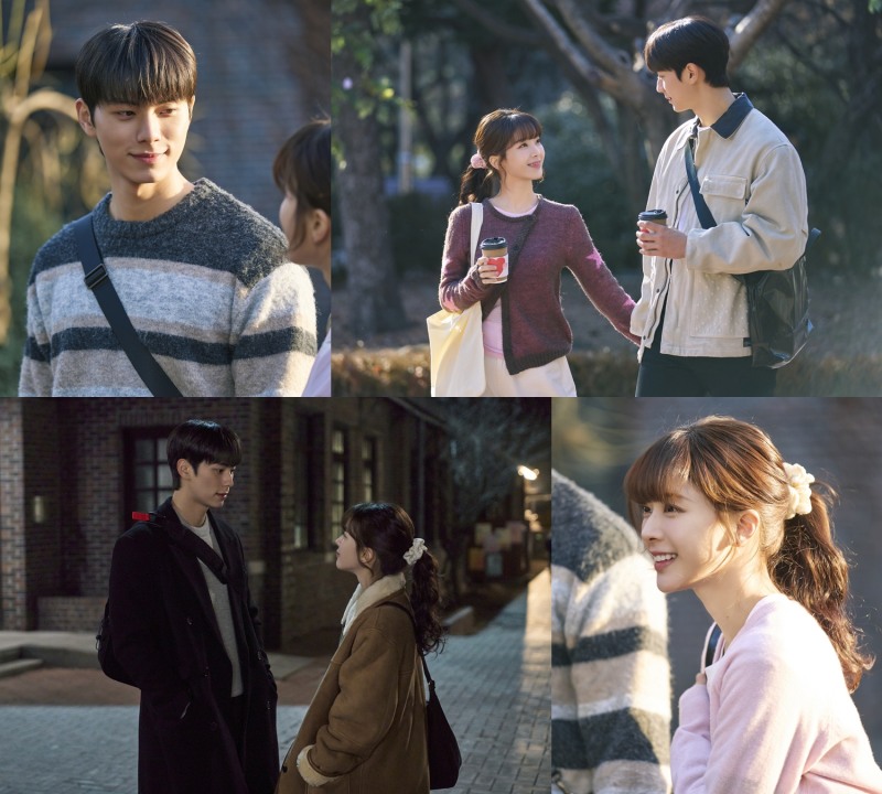 ‘바니와 오빠들’ 노정의X이채민, 오늘부터 캠퍼스 커플 1일…캠퍼스 곳곳 물들인 알콩달콩 무드 포착