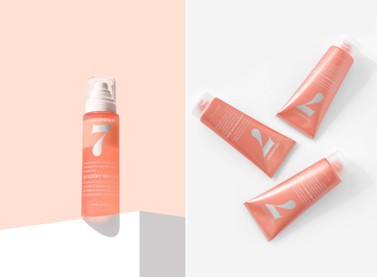 사진=(좌) V8 슬리키 헤어미스트, (우) V8 리본딩 헤어크림