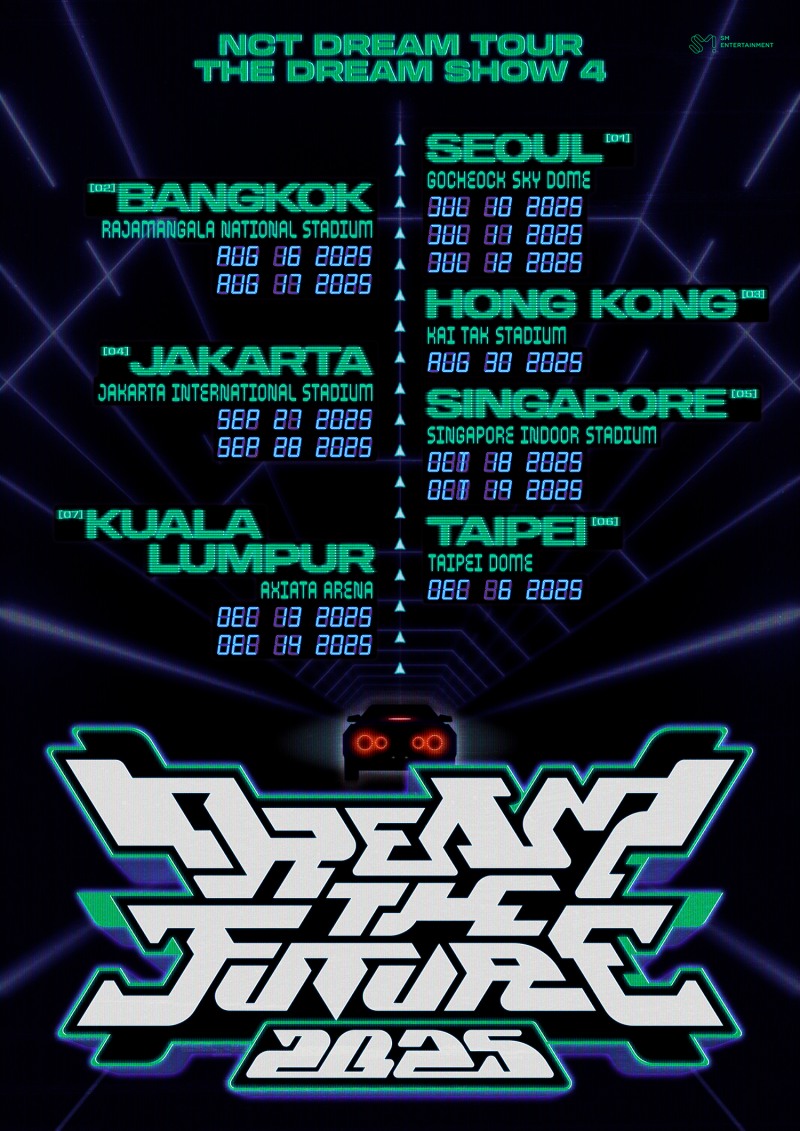 NCT DREAM, 또 한 번 대형 스타디움 뜨겁게 달군다…2025년 네 번째 투어 일정 발표