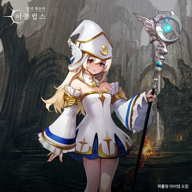 '빛의 계승자: 이클립스'에 등장하는 제노니아 히로인 '셀리느'. 자료 제공 : 컴투스홀딩스