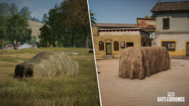 'PUBG: 배틀그라운드'에 추가되는 '차량 위장망'. 자료 제공 : 크래프톤