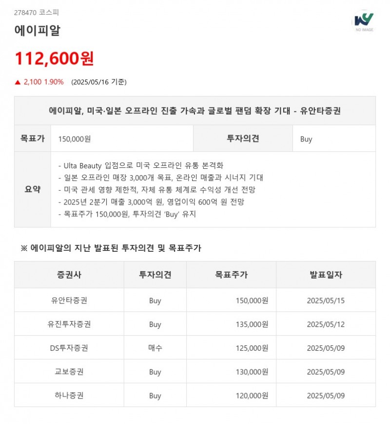 에이피알, 미국·일본 오프라인 진출 가속과 글로벌 팬덤 확장 기대 - 유안타증권