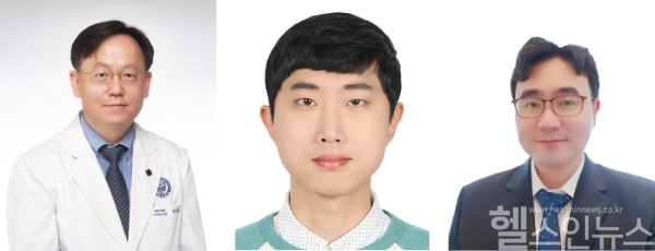 (왼쪽부터) 강훈철 연세대학교 세브란스 어린이병원 교수, 김지훈 학생, 나도균 중앙대학교 교수 (한국보건산업진흥원 제공)