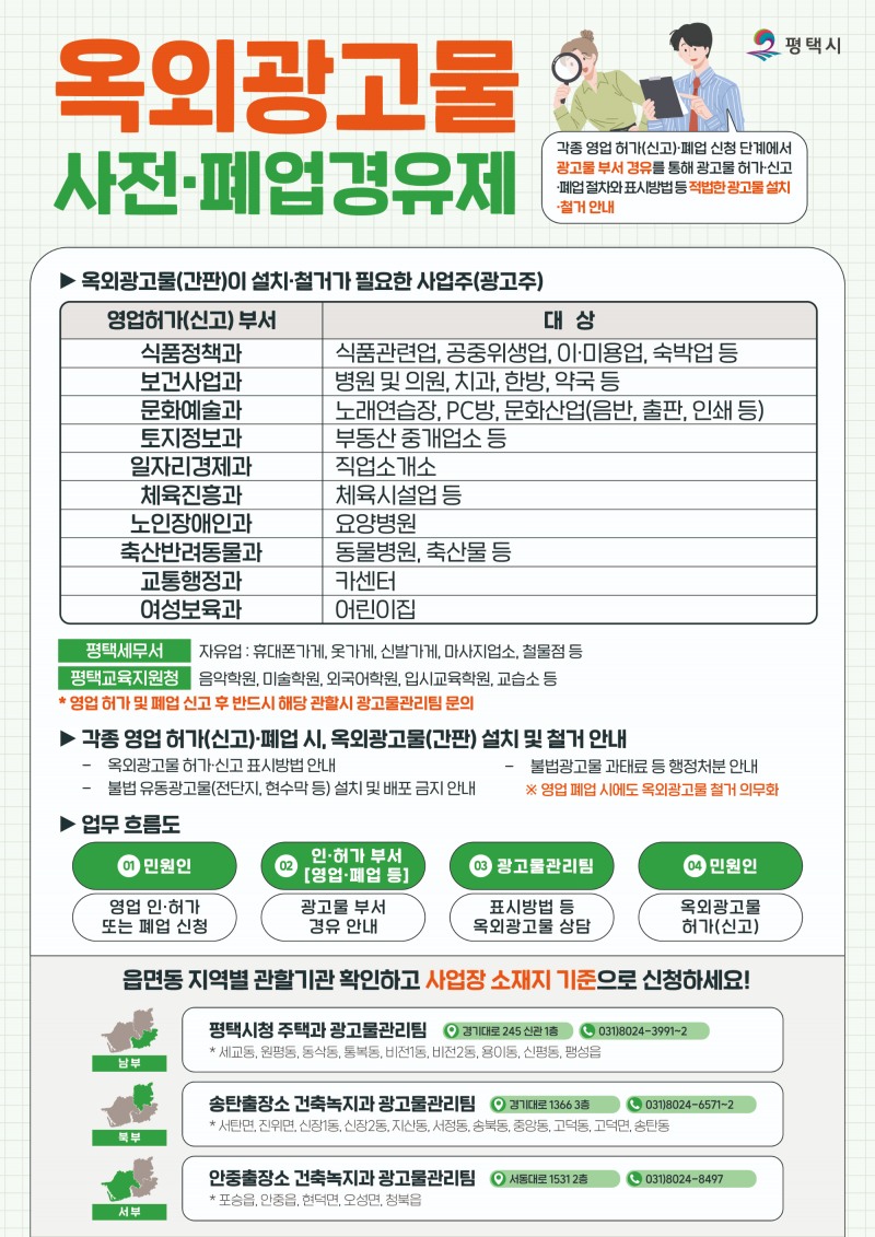 옥외광고물 사전·폐업 경유제 강화