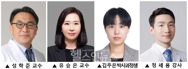 (왼쪽부터) 성학준·유승은 연세대학교 의과대학 의학공학교실 교수, 김주은 박사과정생, 정세용 세브란스병원 심장내과 강사 (세브란스병원 제공)