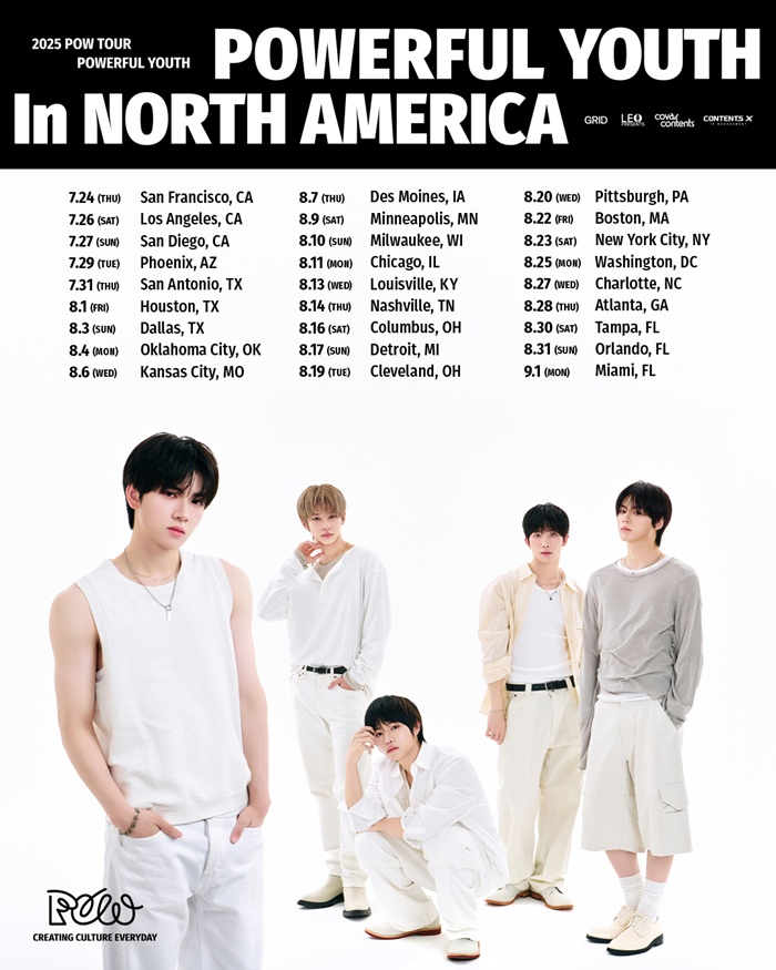 파우(POW), 청춘 에너지 품고 북미투어…27개 도시에서 팬과 뜨거운 교감