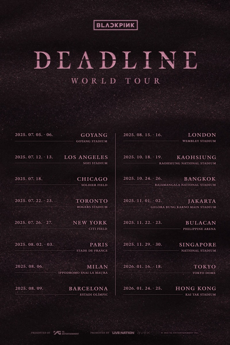 블랙핑크, 아시아 공연 추가 확정…16개 도시 31회차 공연 개최
