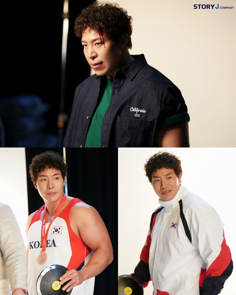 태원석, ‘굿보이’ 포스터 촬영 현장 비하인드 컷 공개…올림픽 단복 입고 강렬한 존재감