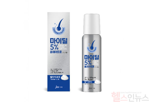 마이딜 5% 폼 에어로졸 사진 (JW신약 제공)