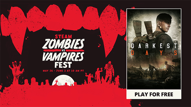 '다키스트 데이즈' 스팀 테마 행사 '좀비 대 뱀파이어 게임 축제' 참여 관련 이미지. 자료 제공 : 엔에이치엔