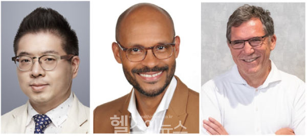(왼쪽부터) 이성학 가톨릭대학교 서울성모병원 병리과 교수, Alanna Ebigbo·Helmut Messmann 독일 아우크스부르크 대학병원 소화기내과 교수 (서울성모병원 제공)