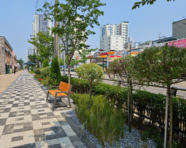 미추홀구 숭의역 인귽 도시 바람길 숲 모습